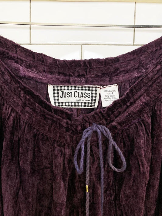 vintage 90s just class velvet boho midi skirt | made in India - good market thrift store
