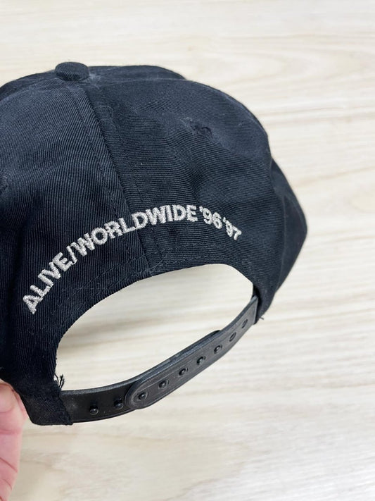vintage 90s kiss alive tour metallic embroidered hat | head to toe - good market thrift store