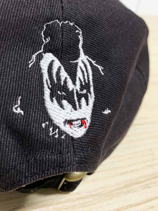 vintage 90s kiss destroyer tribute merch leather brim cap | AJM - good market thrift store