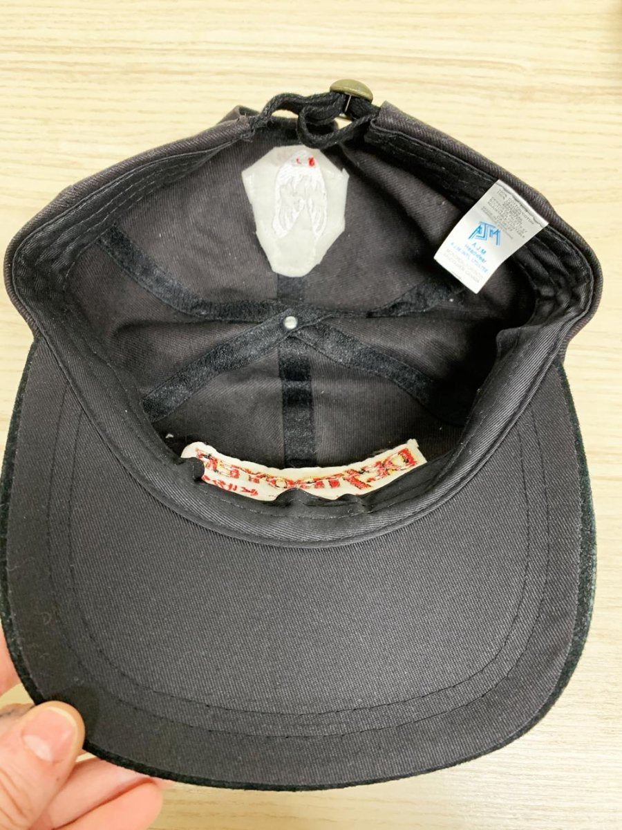 vintage 90s kiss destroyer tribute merch leather brim cap | AJM - good market thrift store