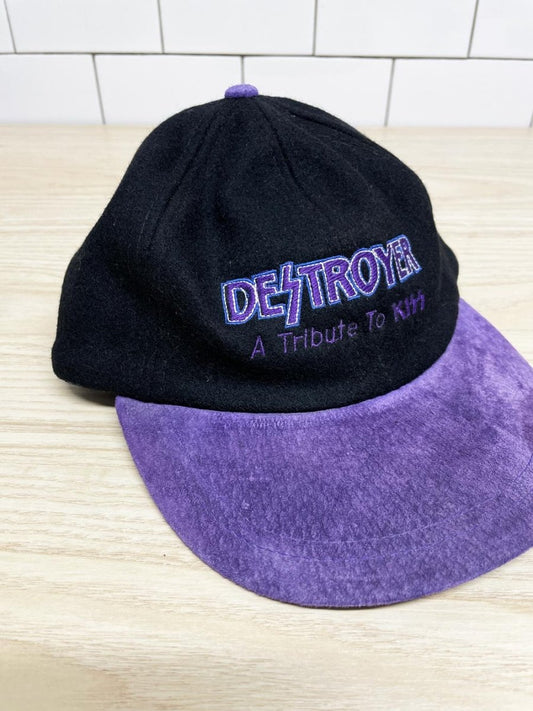 vintage 90s kiss destroyer tribute suede brim wool hat | AJM - good market thrift store