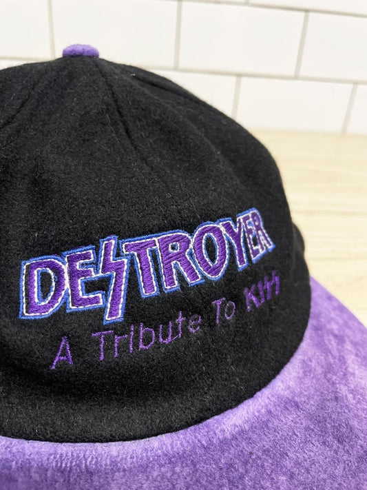 vintage 90s kiss destroyer tribute suede brim wool hat | AJM - good market thrift store