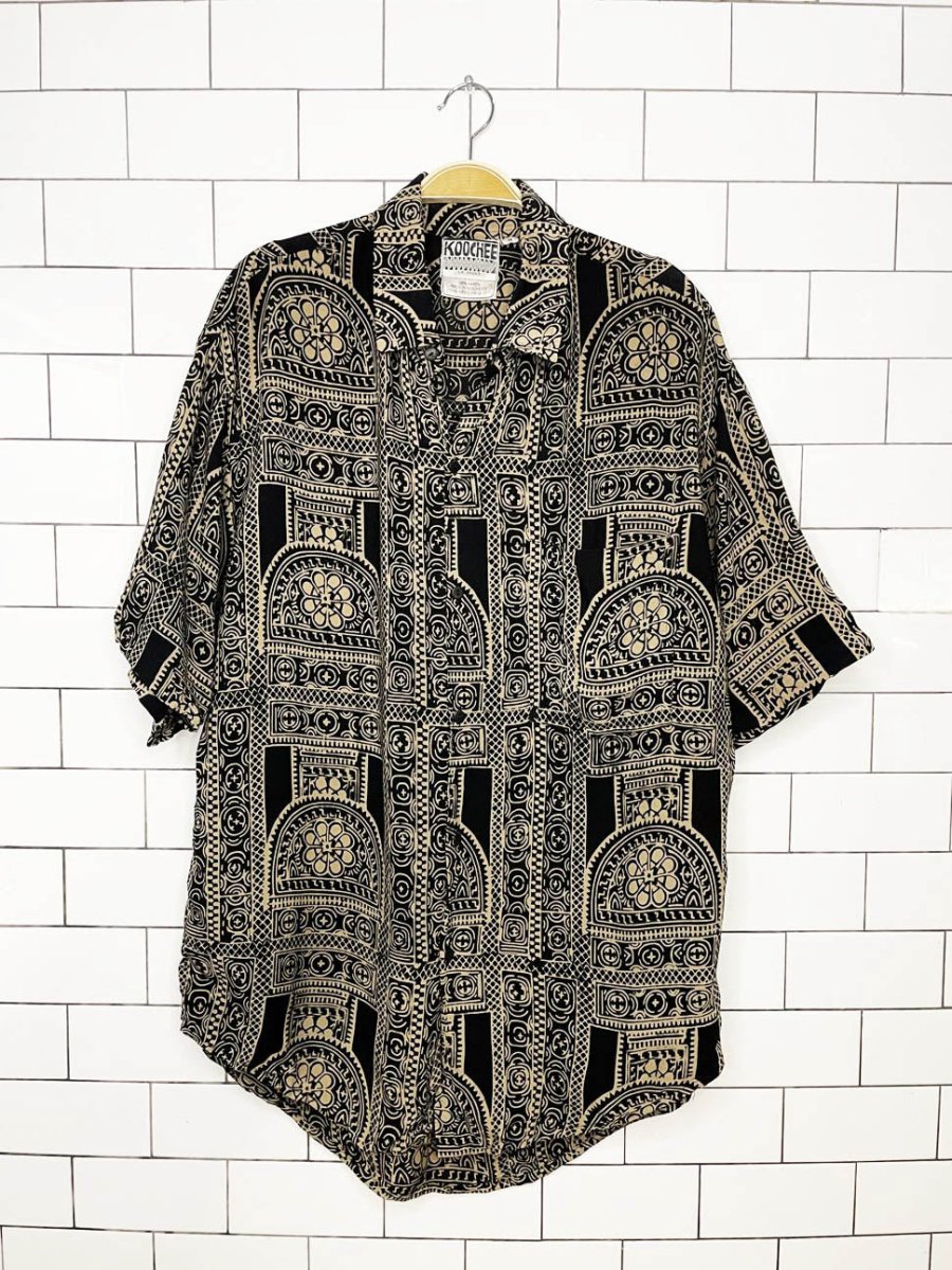 vintage 90s koochee cabana shirt - good market thrift store