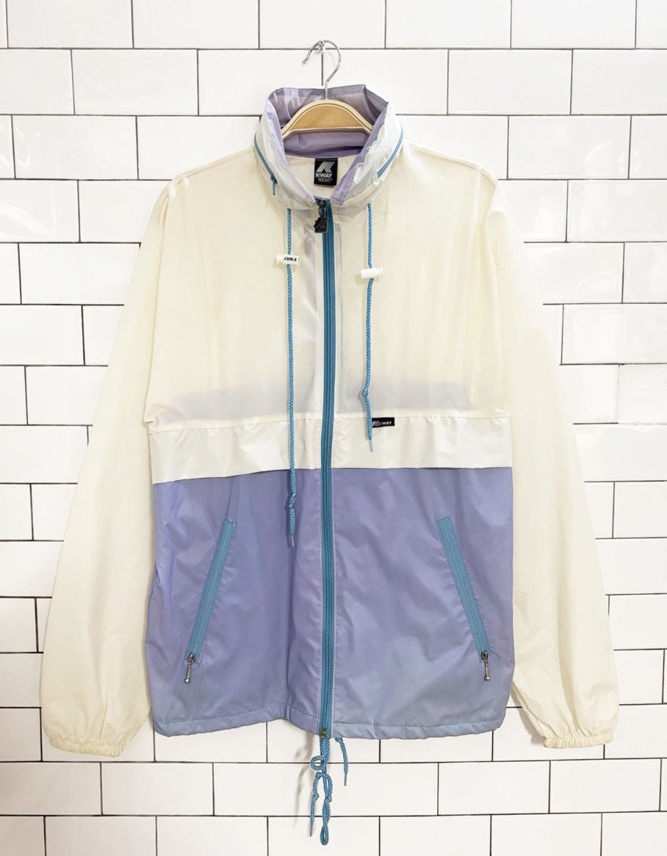 vintage 90s kway two tone windbreaker jacket - good market thrift store