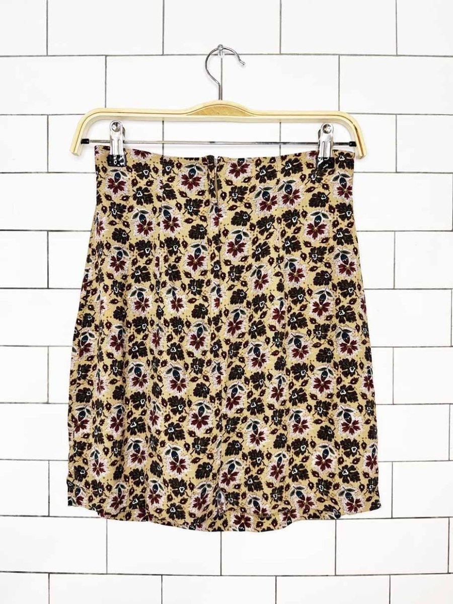 vintage 90s la belle micro floral mini skirt | made in USA - good market thrift store