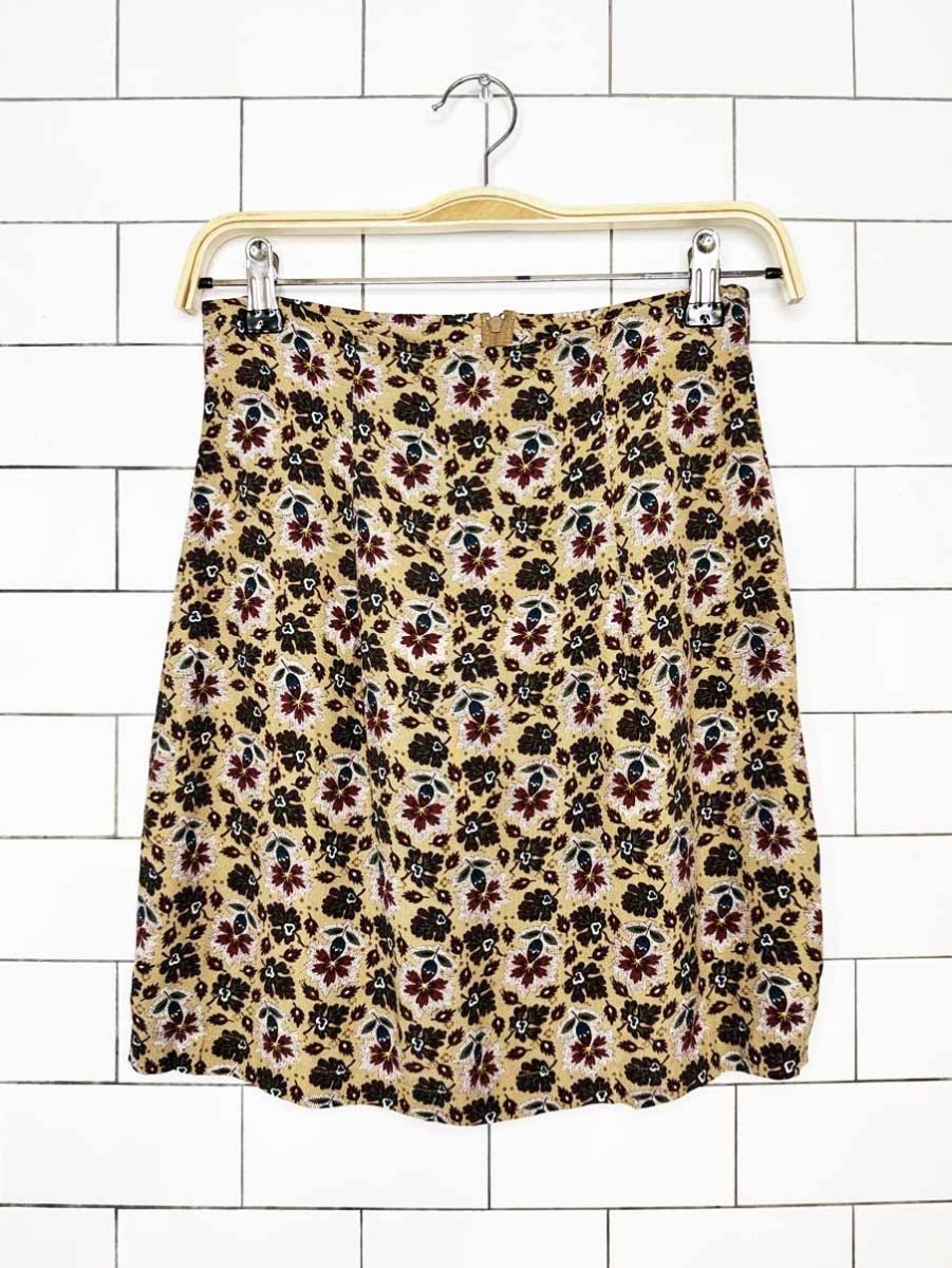 vintage 90s la belle micro floral mini skirt | made in USA - good market thrift store