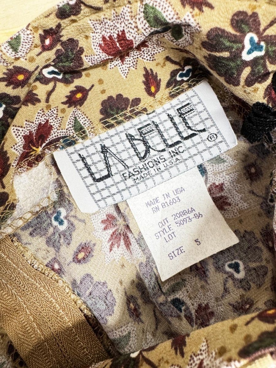 vintage 90s la belle micro floral mini skirt | made in USA - good market thrift store