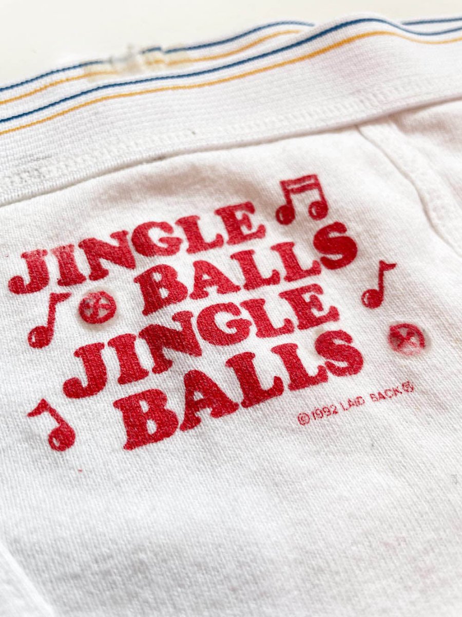 vintage 90s laid back jingle balls tightie whities | gag gift - good market thrift store