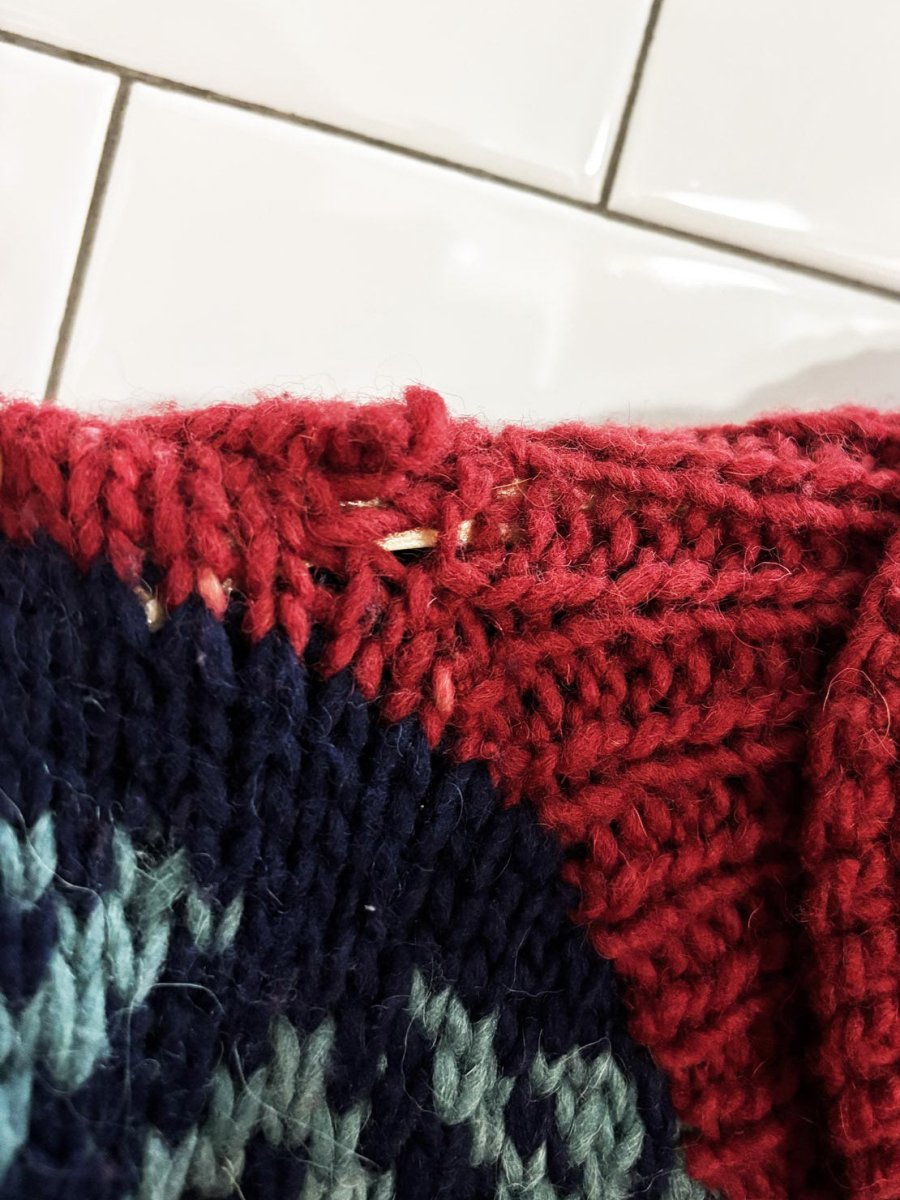 vintage 90s las americas 100% wool cowichan cardigan sweater - good market thrift store