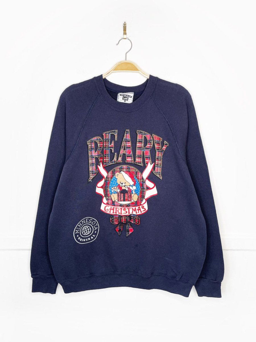 vintage 90s lee beary christmas sweatshirt | made in USA - good market thrift store