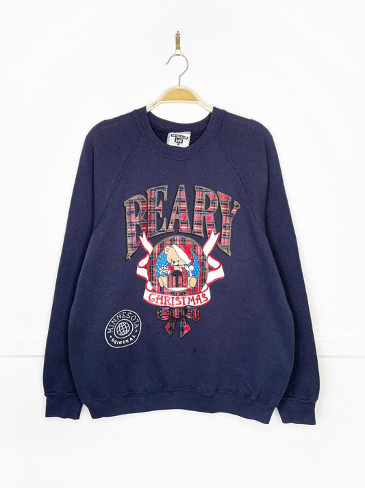 vintage 90s lee beary christmas sweatshirt | made in USA - good market thrift store