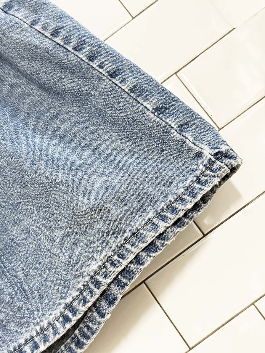 vintage 90s lee high rise elastic waist denim shorts | made in USA - good market thrift store