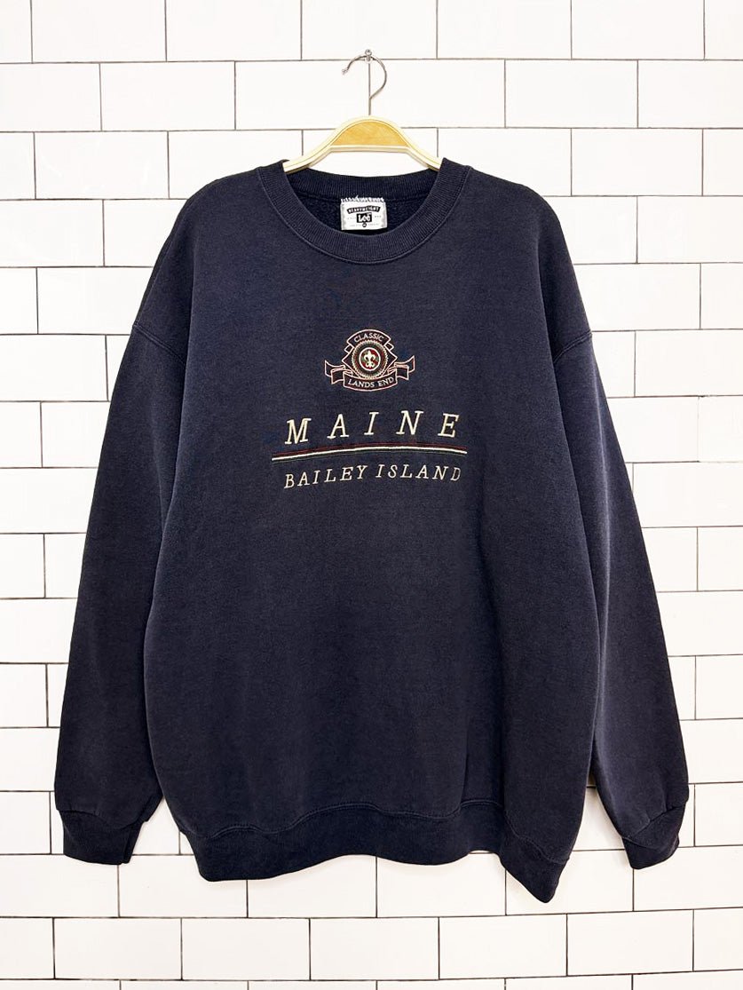vintage 90s lee maine bailey island heavyweight sweatshirt | made in USA - good market thrift store