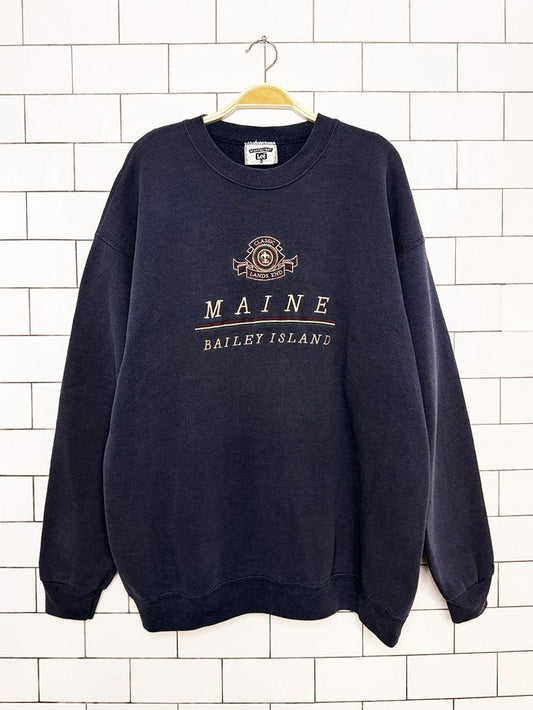 vintage 90s lee maine bailey island heavyweight sweatshirt | made in USA - good market thrift store