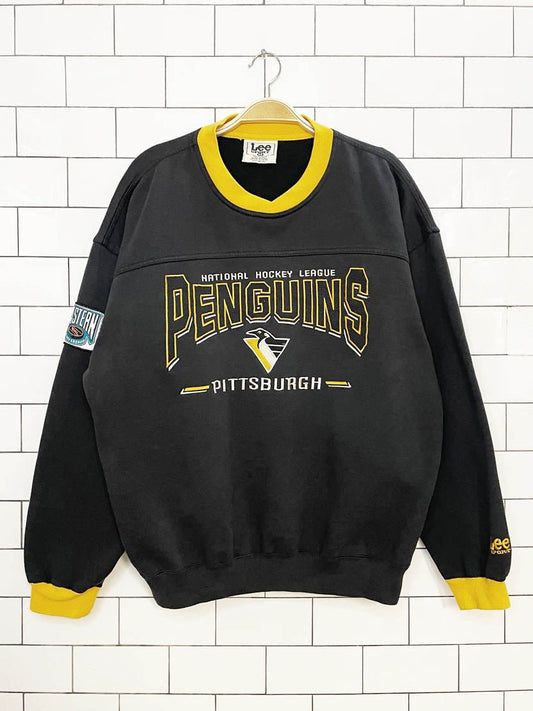 vintage 90s lee pittsburgh penguins two-tone sweatshirt | NHL - good market thrift store