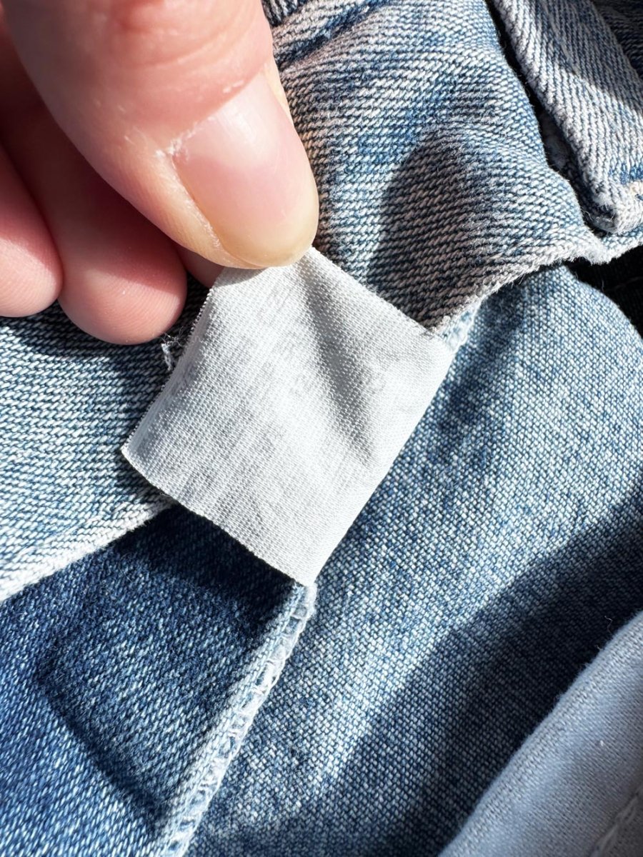 vintage 90s lee riveted denim carpenter long jorts - good market thrift store