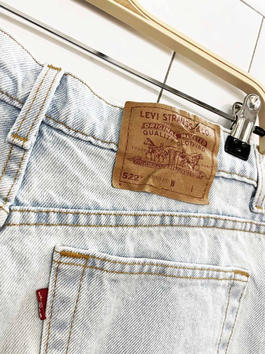 vintage 90s levi's 522 relaxed mom fit denim shorts | made in USA - good market thrift store