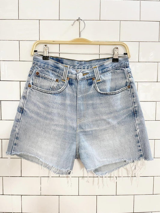 vintage 90s levi's 550 loose denim cut off shorts - good market thrift store