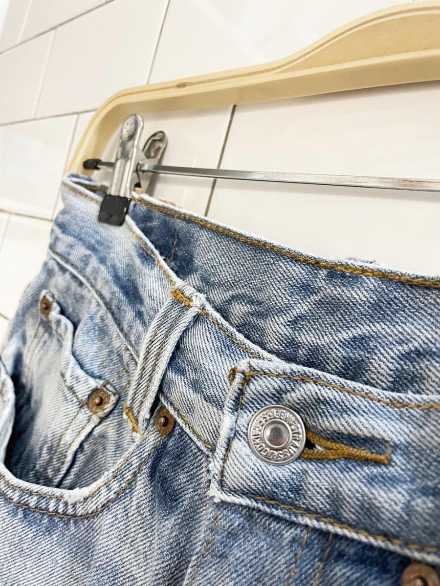 vintage 90s levi's 550 loose denim cut off shorts - good market thrift store