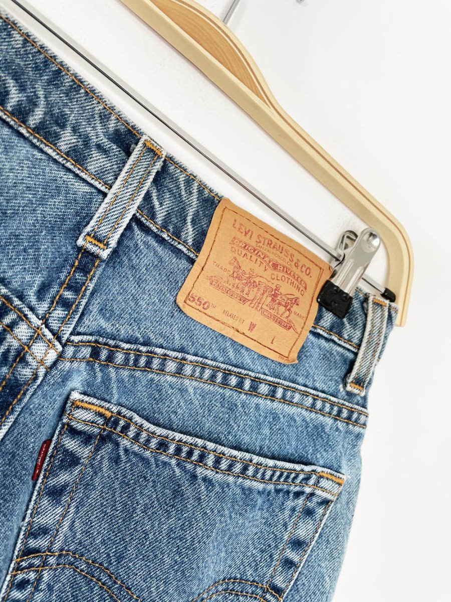 vintage 90s levi's 550 relaxed fit denim shorts | made in USA - good market thrift store