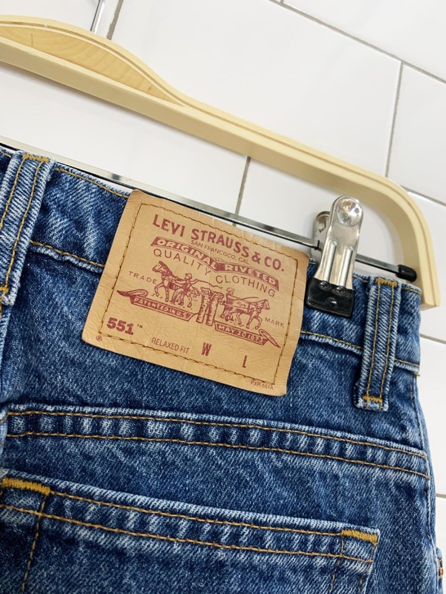 vintage 90s levi's 551 relaxed fit high waisted jeans - good market thrift store