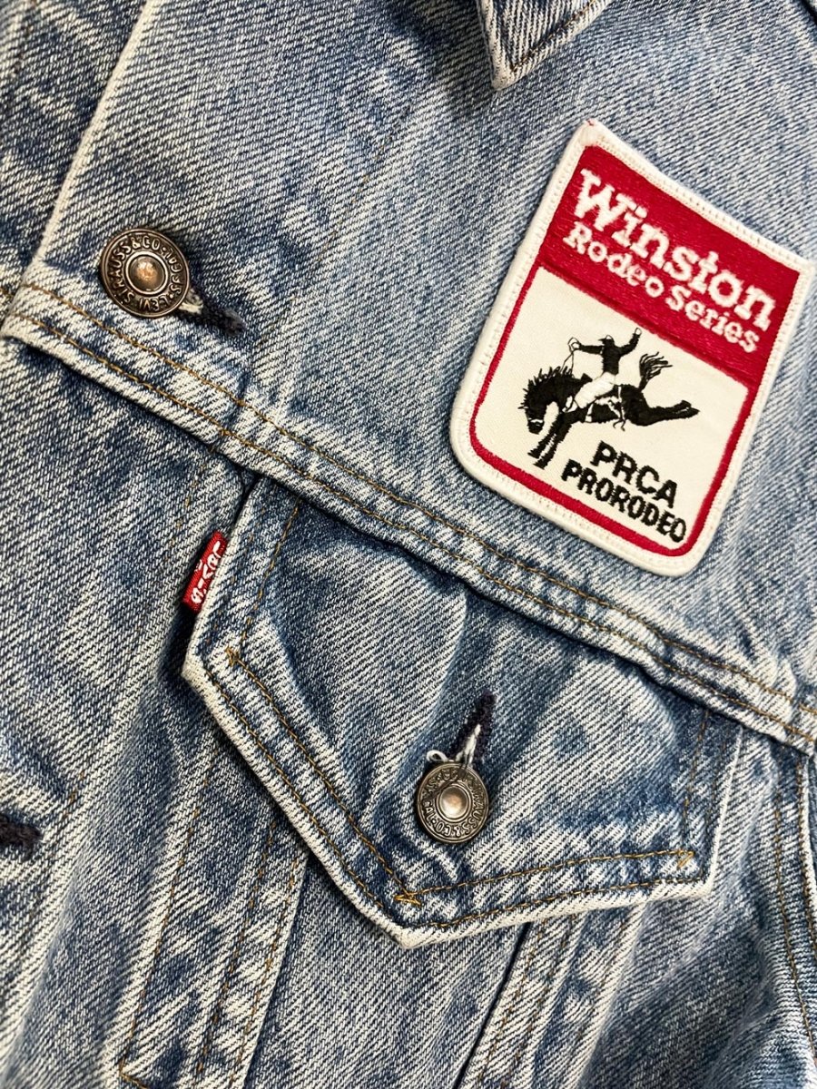 vintage 90s levi's 70506 denim trucker jacket | winston rodeo series | made in usa - good market thrift store