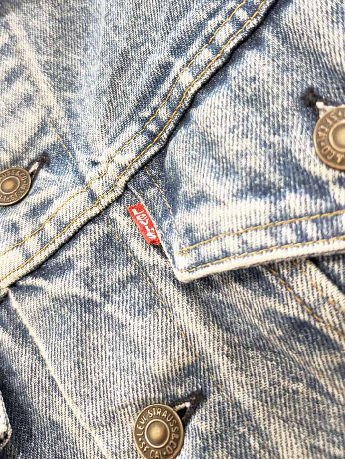 vintage 90s levis grunge distressed denim jacket | made in USA - good market thrift store