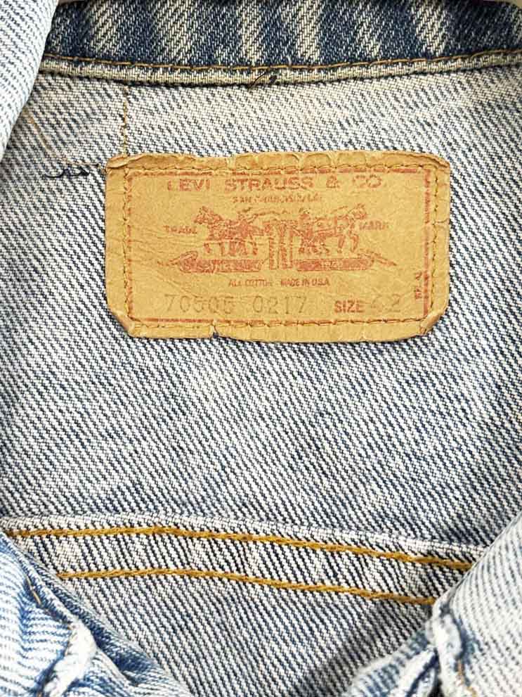 vintage 90s levis grunge distressed denim jacket | made in USA - good market thrift store
