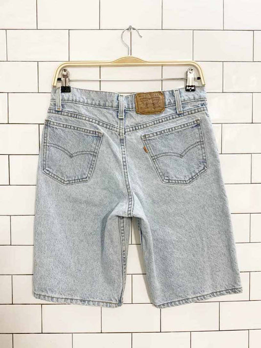 vintage 90s levi's orange tab 550 long denim shorts | made in USA - good market thrift store
