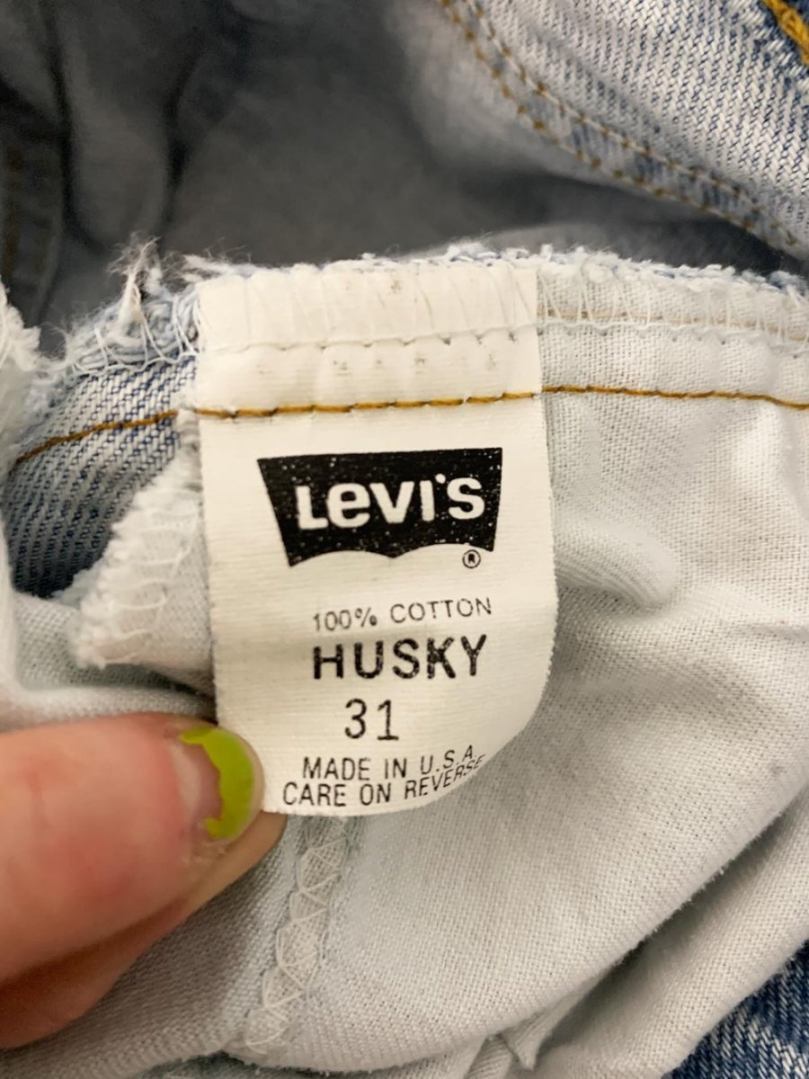vintage 90s levi's orange tab 550 long denim shorts | made in USA - good market thrift store