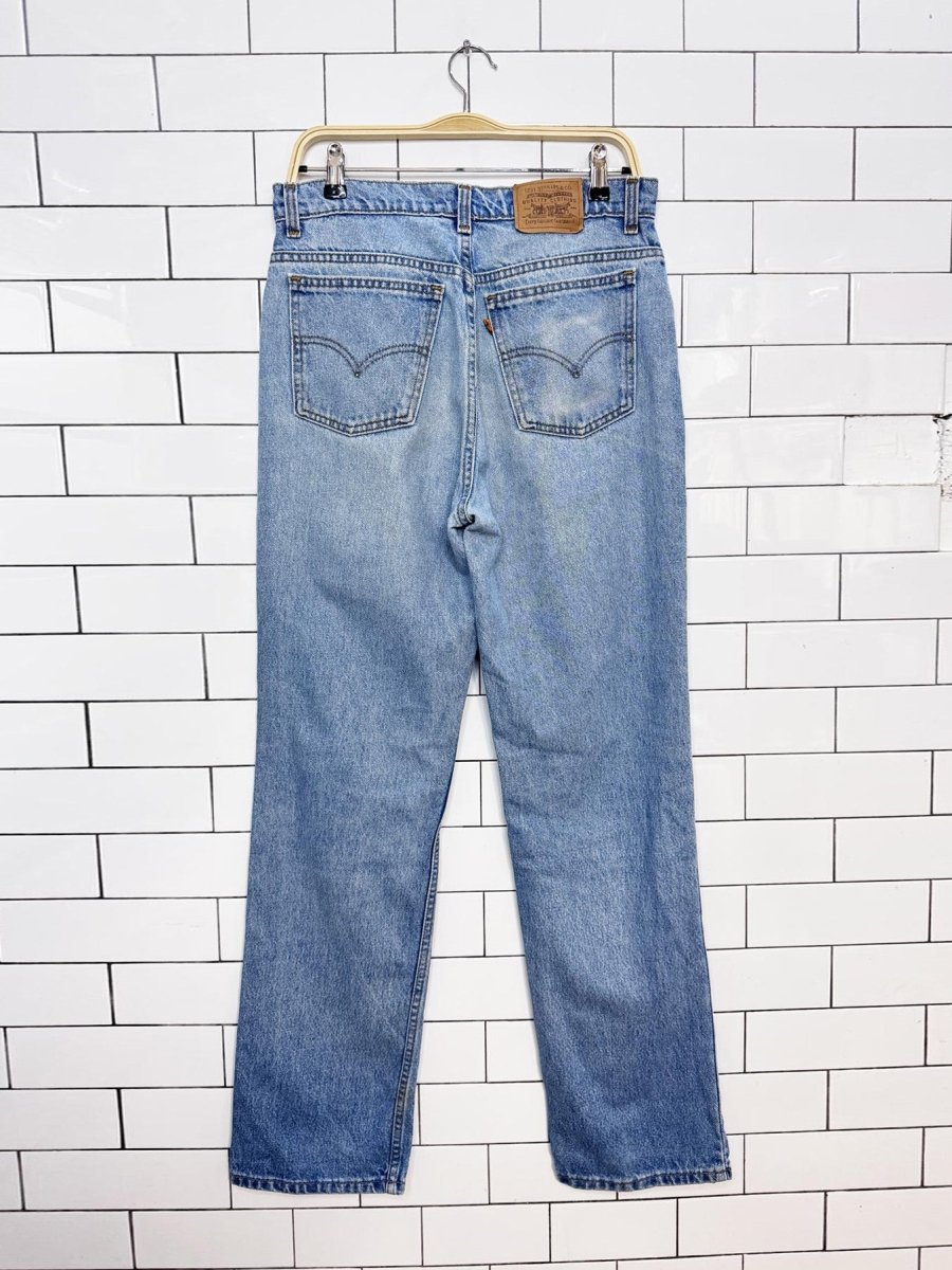 vintage 90s levi's orange tab straight fit jeans | light wash - good market thrift store