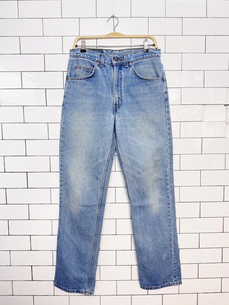 vintage 90s levi's orange tab straight fit jeans | light wash - good market thrift store