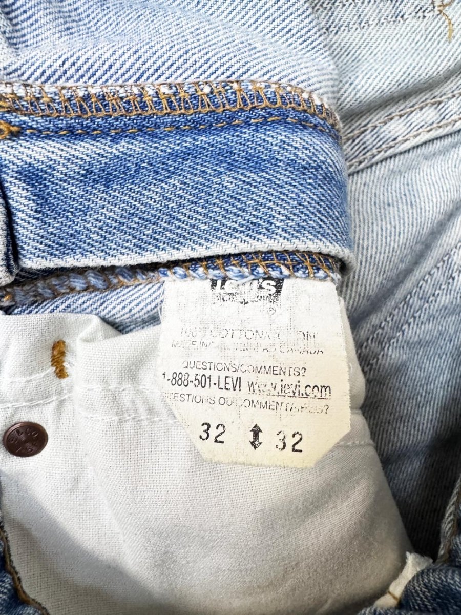 vintage 90s levi's orange tab straight fit jeans | light wash - good market thrift store
