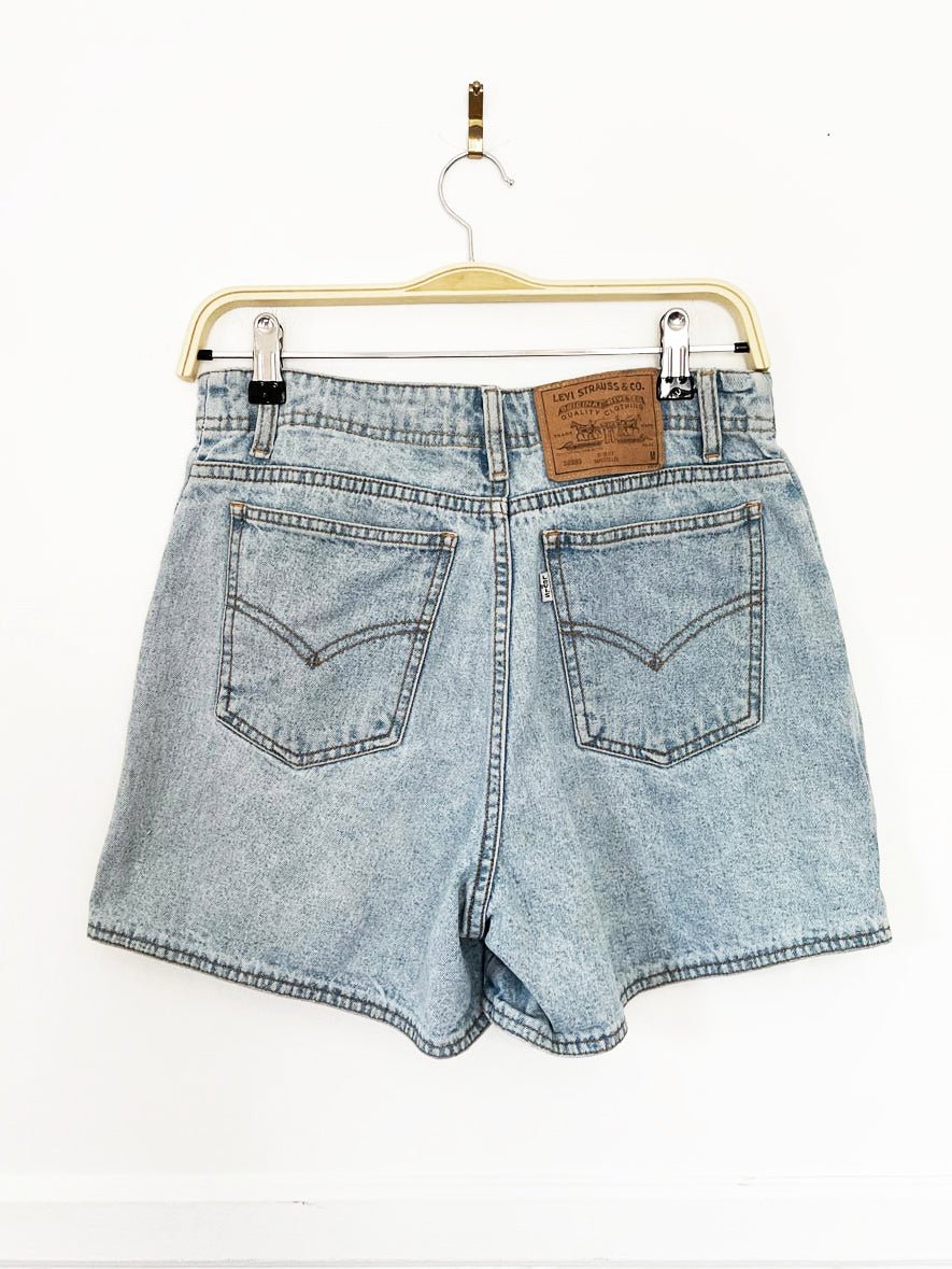 vintage 90s levi's white tab mini denim skort - good market thrift store