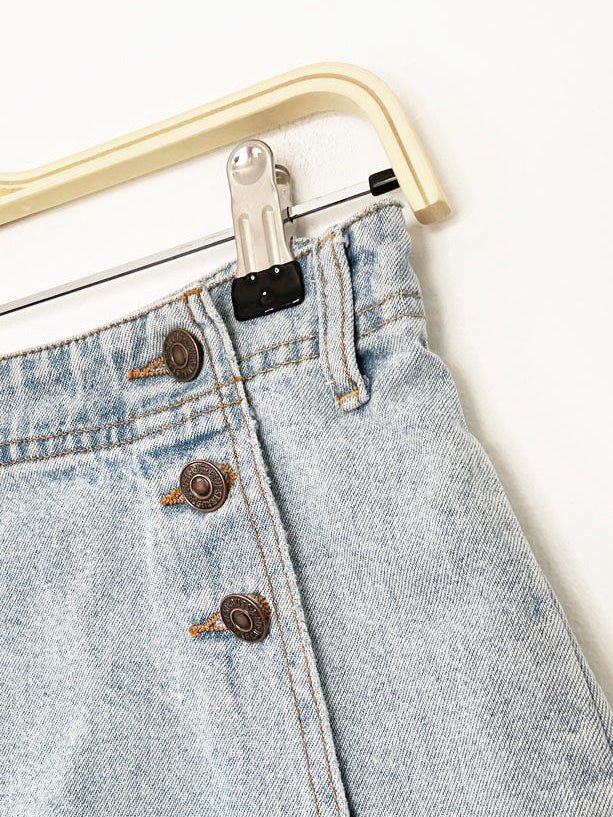 vintage 90s levi's white tab mini denim skort - good market thrift store
