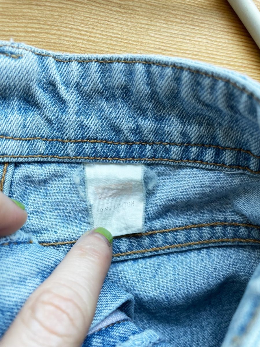 vintage 90s levi's white tab mini denim skort - good market thrift store