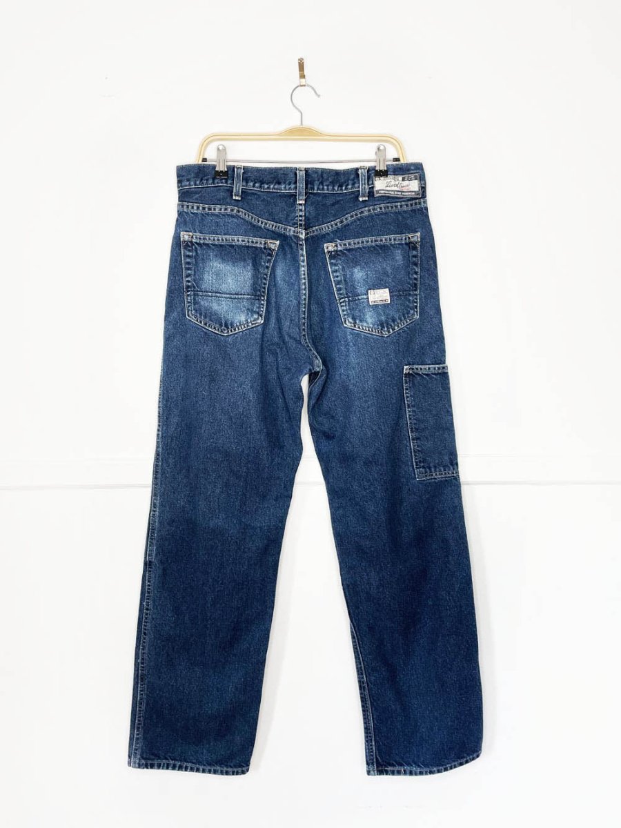 vintage 90s levi's workwear fit double knee baggy jeans | white tab - good market thrift store