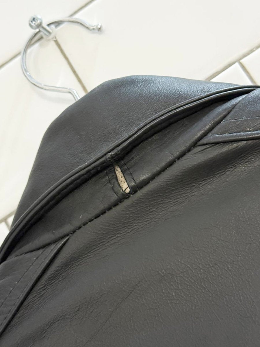 vintage 90s lifestyle leather bomber jacket | made in Canada - good market thrift store