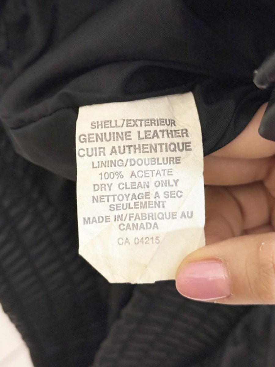 vintage 90s lifestyle leather bomber jacket | made in Canada - good market thrift store