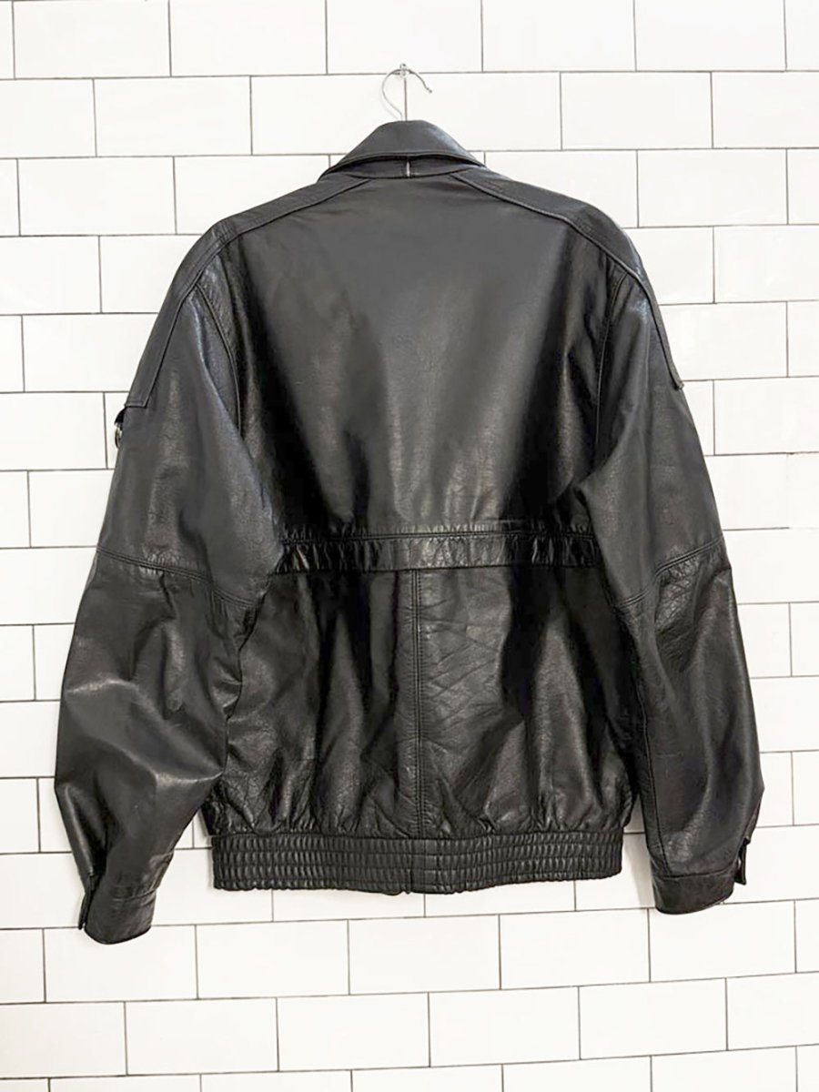 vintage 90s lifestyle leather bomber jacket | made in Canada - good market thrift store