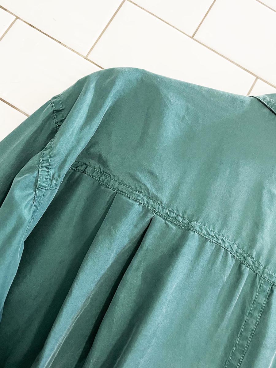 vintage 90s liz claiborne 100% silk full button blouse | lizwear - good market thrift store