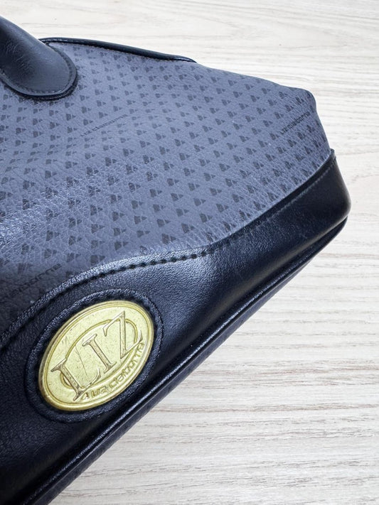 vintage 90s liz claiborne leather monogram handbag - good market thrift store