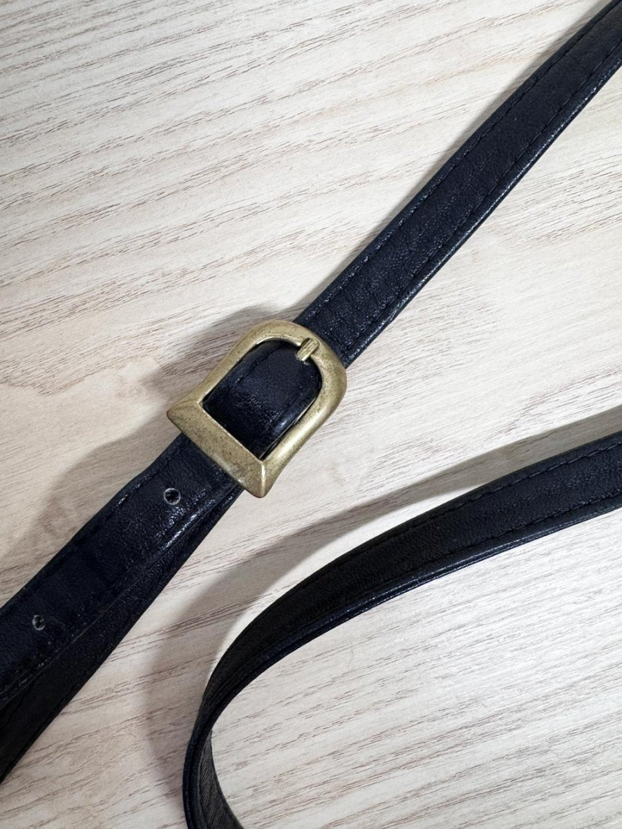 vintage 90s liz claiborne monogram leather trim canvas bag - good market thrift store