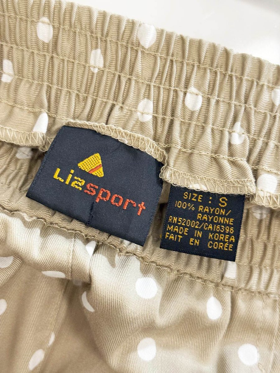 vintage 90s lizsport polka dot pull on casual pants | liz claiborne - good market thrift store