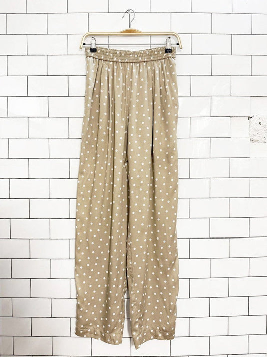 vintage 90s lizsport polka dot pull on casual pants | liz claiborne - good market thrift store