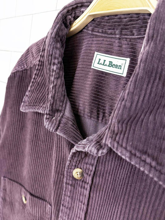 vintage 90s ll bean chunky cord shirt jacket - good market thrift store