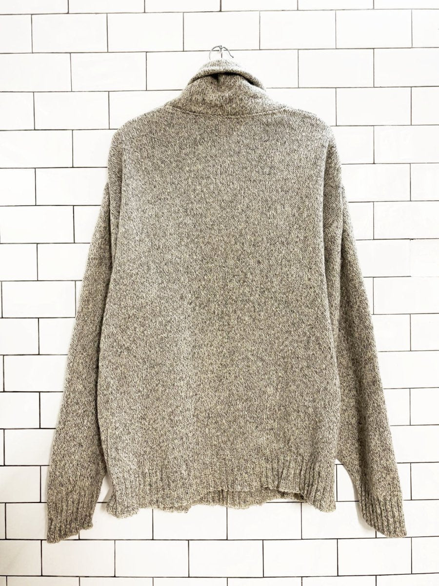 vintage 90s london fog wool - blend shawl collar knit sweater - good market thrift store