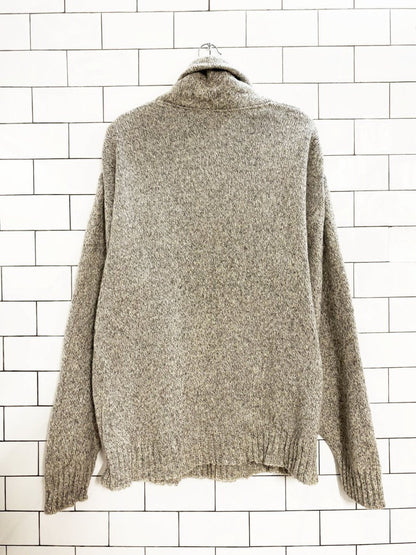 vintage 90s london fog wool - blend shawl collar knit sweater - good market thrift store