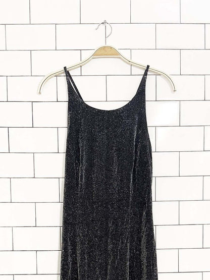 vintage 90s lori ann glitter tank maxi dress | montreal - good market thrift store