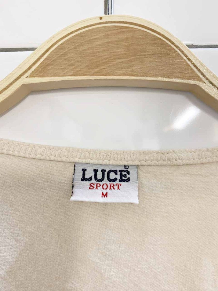 vintage 90s luce sport full button sleeveless shirt - good market thrift store